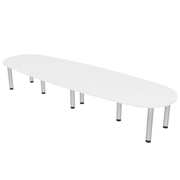 45 in W, 120 in L, 29 in H, Engineered Wood Top, White